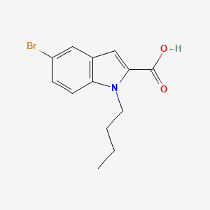 molecular formula C13H14BrNO2 B7647140 5-Bromo-1-butylindole-2-carboxylic acid 