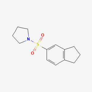 molecular formula C13H17NO2S B7647198 1-(2,3-dihydro-1H-inden-5-ylsulfonyl)pyrrolidine 