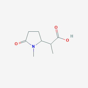 molecular formula C8H13NO3 B7647217 2-(1-Methyl-5-oxopyrrolidin-2-yl)propanoic acid 