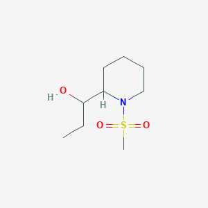 molecular formula C9H19NO3S B7647232 1-(1-Methylsulfonylpiperidin-2-yl)propan-1-ol 