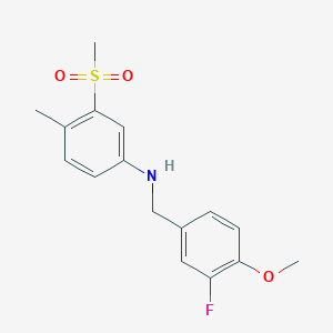 N-[(3-fluoro-4-methoxyphenyl)methyl]-4-methyl-3-methylsulfonylaniline