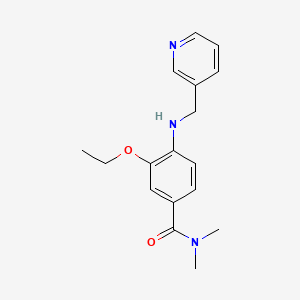 molecular formula C17H21N3O2 B7647249 3-ethoxy-N,N-dimethyl-4-(pyridin-3-ylmethylamino)benzamide 