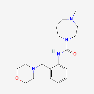 molecular formula C18H28N4O2 B7647259 4-methyl-N-[2-(morpholin-4-ylmethyl)phenyl]-1,4-diazepane-1-carboxamide 