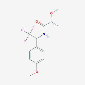 2-methoxy-N-[2,2,2-trifluoro-1-(4-methoxyphenyl)ethyl]propanamide