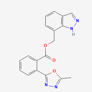 1H-indazol-7-ylmethyl 2-(5-methyl-1,3,4-oxadiazol-2-yl)benzoate