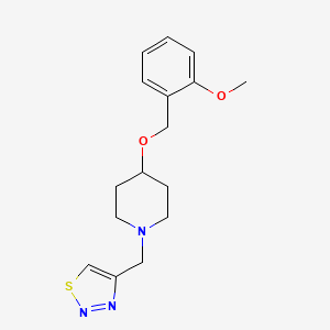 4-[[4-[(2-Methoxyphenyl)methoxy]piperidin-1-yl]methyl]thiadiazole