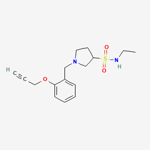 N-ethyl-1-[(2-prop-2-ynoxyphenyl)methyl]pyrrolidine-3-sulfonamide