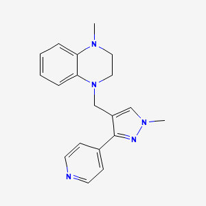 1-Methyl-4-[(1-methyl-3-pyridin-4-ylpyrazol-4-yl)methyl]-2,3-dihydroquinoxaline