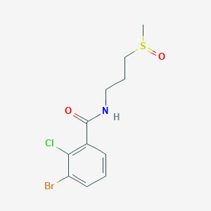 3-bromo-2-chloro-N-(3-methylsulfinylpropyl)benzamide