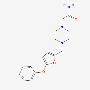 2-[4-[(5-Phenoxyfuran-2-yl)methyl]piperazin-1-yl]acetamide