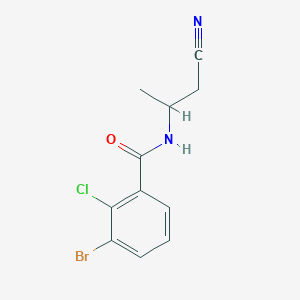 3-bromo-2-chloro-N-(1-cyanopropan-2-yl)benzamide