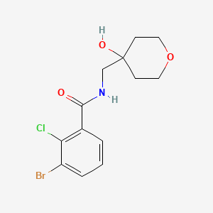 molecular formula C13H15BrClNO3 B7647399 3-bromo-2-chloro-N-[(4-hydroxyoxan-4-yl)methyl]benzamide 