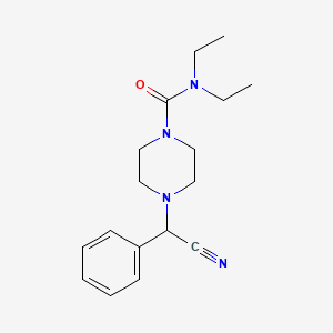 4-[cyano(phenyl)methyl]-N,N-diethylpiperazine-1-carboxamide