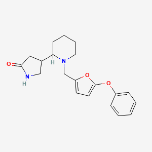 4-[1-[(5-Phenoxyfuran-2-yl)methyl]piperidin-2-yl]pyrrolidin-2-one