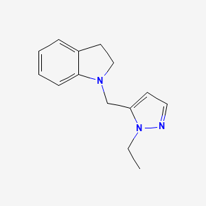 1-[(2-Ethylpyrazol-3-yl)methyl]-2,3-dihydroindole