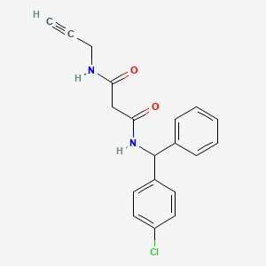 N'-[(4-chlorophenyl)-phenylmethyl]-N-prop-2-ynylpropanediamide