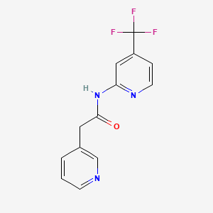 molecular formula C13H10F3N3O B7647493 2-pyridin-3-yl-N-[4-(trifluoromethyl)pyridin-2-yl]acetamide 