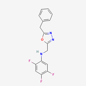 N-[(5-benzyl-1,3,4-oxadiazol-2-yl)methyl]-2,4,5-trifluoroaniline