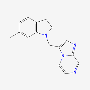 3-[(6-Methyl-2,3-dihydroindol-1-yl)methyl]imidazo[1,2-a]pyrazine