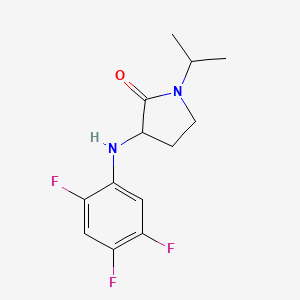 molecular formula C13H15F3N2O B7647544 1-Propan-2-yl-3-(2,4,5-trifluoroanilino)pyrrolidin-2-one 