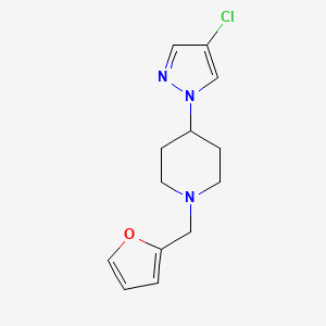 4-(4-Chloropyrazol-1-yl)-1-(furan-2-ylmethyl)piperidine