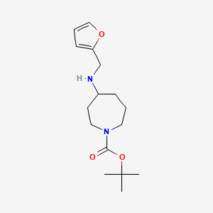 molecular formula C16H26N2O3 B7647569 Tert-butyl 4-(furan-2-ylmethylamino)azepane-1-carboxylate 