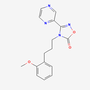 4-[3-(2-Methoxyphenyl)propyl]-3-pyrazin-2-yl-1,2,4-oxadiazol-5-one