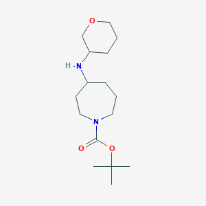 molecular formula C16H30N2O3 B7647611 Tert-butyl 4-(oxan-3-ylamino)azepane-1-carboxylate 