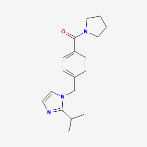 [4-[(2-Propan-2-ylimidazol-1-yl)methyl]phenyl]-pyrrolidin-1-ylmethanone