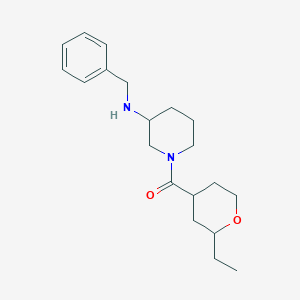 molecular formula C20H30N2O2 B7647645 [3-(Benzylamino)piperidin-1-yl]-(2-ethyloxan-4-yl)methanone 