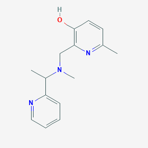 molecular formula C15H19N3O B7647660 6-Methyl-2-[[methyl(1-pyridin-2-ylethyl)amino]methyl]pyridin-3-ol 