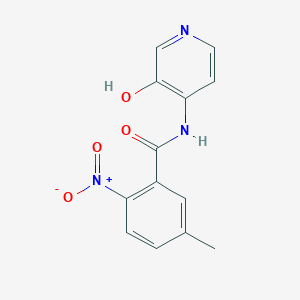 molecular formula C13H11N3O4 B7647662 N-(3-hydroxypyridin-4-yl)-5-methyl-2-nitrobenzamide 