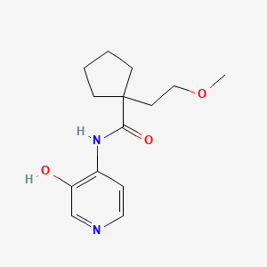 molecular formula C14H20N2O3 B7647679 N-(3-hydroxypyridin-4-yl)-1-(2-methoxyethyl)cyclopentane-1-carboxamide 