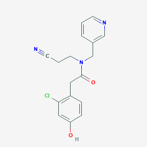 2-(2-chloro-4-hydroxyphenyl)-N-(2-cyanoethyl)-N-(pyridin-3-ylmethyl)acetamide