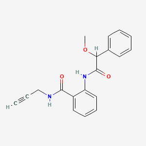 molecular formula C19H18N2O3 B7647802 2-[(2-methoxy-2-phenylacetyl)amino]-N-prop-2-ynylbenzamide 