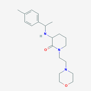 3-[1-(4-Methylphenyl)ethylamino]-1-(2-morpholin-4-ylethyl)piperidin-2-one