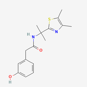 N-[2-(4,5-dimethyl-1,3-thiazol-2-yl)propan-2-yl]-2-(3-hydroxyphenyl)acetamide