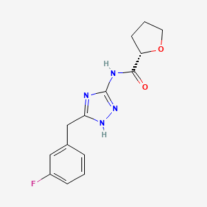 (S)-N-(5-(3-Fluorobenzyl)-4H-1,2,4-triazol-3-yl)tetrahydrofuran-2-carboxamide