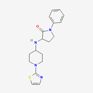 1-Phenyl-3-[[1-(1,3-thiazol-2-yl)piperidin-4-yl]amino]pyrrolidin-2-one