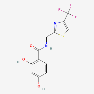 2,4-dihydroxy-N-[[4-(trifluoromethyl)-1,3-thiazol-2-yl]methyl]benzamide