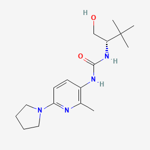 1-[(2S)-1-hydroxy-3,3-dimethylbutan-2-yl]-3-(2-methyl-6-pyrrolidin-1-ylpyridin-3-yl)urea