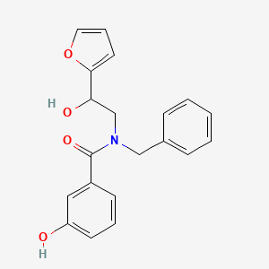 molecular formula C20H19NO4 B7647914 N-benzyl-N-[2-(furan-2-yl)-2-hydroxyethyl]-3-hydroxybenzamide 