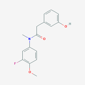 N-(3-fluoro-4-methoxyphenyl)-2-(3-hydroxyphenyl)-N-methylacetamide