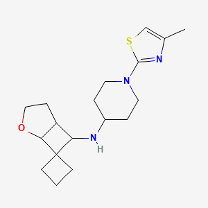 molecular formula C18H27N3OS B7647936 1-(4-methyl-1,3-thiazol-2-yl)-N-spiro[2-oxabicyclo[3.2.0]heptane-7,1'-cyclobutane]-6-ylpiperidin-4-amine 