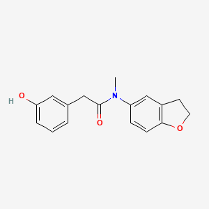 N-(2,3-dihydro-1-benzofuran-5-yl)-2-(3-hydroxyphenyl)-N-methylacetamide