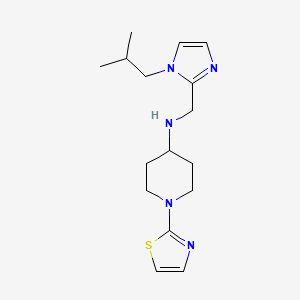 N-[[1-(2-methylpropyl)imidazol-2-yl]methyl]-1-(1,3-thiazol-2-yl)piperidin-4-amine