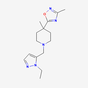 5-[1-[(2-Ethylpyrazol-3-yl)methyl]-4-methylpiperidin-4-yl]-3-methyl-1,2,4-oxadiazole