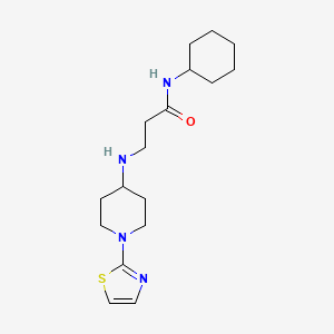 N-cyclohexyl-3-[[1-(1,3-thiazol-2-yl)piperidin-4-yl]amino]propanamide