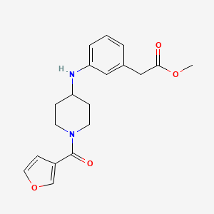 molecular formula C19H22N2O4 B7648022 Methyl 2-[3-[[1-(furan-3-carbonyl)piperidin-4-yl]amino]phenyl]acetate 