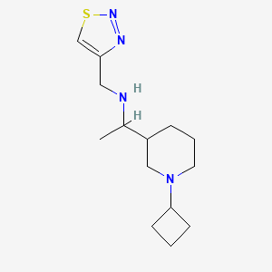 molecular formula C14H24N4S B7648024 1-(1-cyclobutylpiperidin-3-yl)-N-(thiadiazol-4-ylmethyl)ethanamine 